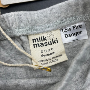 unisex Milk & Masuki, soft feel organic cotton leggings / bottoms, NEW, size 0000,  