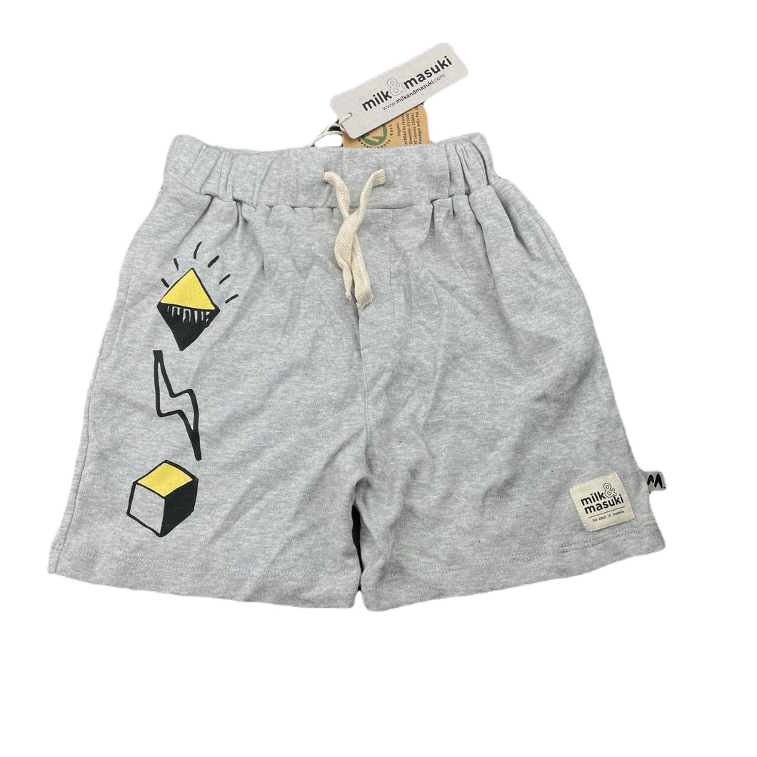 unisex Milk & Masuki, soft feel organic cotton shorts, elasticated, NEW, size 6,  