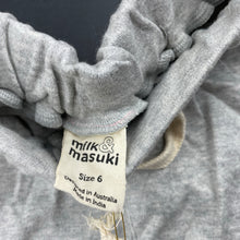 Load image into Gallery viewer, unisex Milk &amp; Masuki, soft feel organic cotton shorts, elasticated, NEW, size 6,  