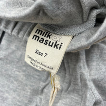 Load image into Gallery viewer, unisex Milk &amp; Masuki, soft feel organic cotton shorts, elasticated, NEW, size 7,  
