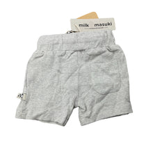 Load image into Gallery viewer, unisex Milk &amp; Masuki, soft feel organic cotton shorts, elasticated, NEW, size 000,  