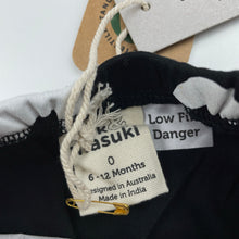 Load image into Gallery viewer, unisex Milk &amp; Masuki, organic cotton leggings/bottoms, squiggle, NEW, size 0,  