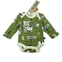 Load image into Gallery viewer, unisex Milk &amp; Masuki, organic cotton bodysuit/romper, tiger dreaming (print placement may vary), NEW, size 0000,  
