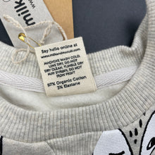 Load image into Gallery viewer, unisex Milk &amp; Masuki, fleece lined organic cotton sweater/jumper, fox dreaming, NEW, size 4,  