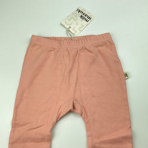 Girls Milk & Masuki, pink organic cotton leggings/bottoms, NEW, size 2,  
