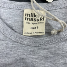 Load image into Gallery viewer, Girls Milk &amp; Masuki, organic cotton t-shirt / top, fruit pocket (print placement may vary), NEW, size 1,  