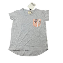 Load image into Gallery viewer, Girls Milk &amp; Masuki, organic cotton t-shirt / top, fruit pocket (print placement may vary), NEW, size 2,  