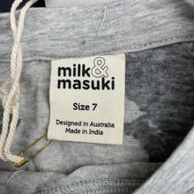 Load image into Gallery viewer, unisex Milk &amp; Masuki, organic cotton blend t-shirt/top, smiley, NEW, size 7,  