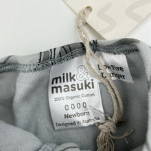 Load image into Gallery viewer, unisex Milk &amp; Masuki, organic cotton zip coverall / romper, whales, NEW, size 0000,  