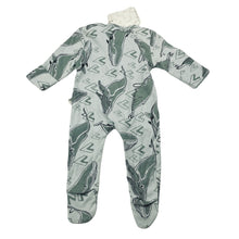 Load image into Gallery viewer, unisex Milk &amp; Masuki, organic cotton zip coverall / romper, whales, NEW, size 0000,  