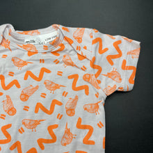 Load image into Gallery viewer, unisex Milk &amp; Masuki, lightweight organic cotton romper, birds, EUC, size 00,  