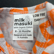 Load image into Gallery viewer, unisex Milk &amp; Masuki, lightweight organic cotton romper, birds, EUC, size 0,  