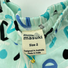 Load image into Gallery viewer, unisex Milk &amp; Masuki, organic cotton leggings/bottoms, memphis, NEW, size 2,  