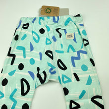 Load image into Gallery viewer, unisex Milk &amp; Masuki, organic cotton leggings/bottoms, memphis, NEW, size 2,  