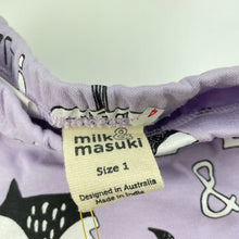 Load image into Gallery viewer, unisex Milk &amp; Masuki, organic cotton leggings/bottoms, fox dreaming, NEW, size 1,  
