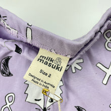 Load image into Gallery viewer, unisex Milk &amp; Masuki, organic cotton leggings/bottoms, fox dreaming, NEW, size 2,  