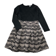 Load image into Gallery viewer, Girls Origami, long sleeve party/formal dress, EUC, size 5, L: 60cm
