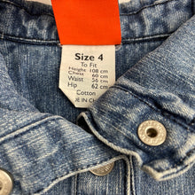 Load image into Gallery viewer, Girls Fun Spirit, blue denim long sleeve dress, GUC, size 4, L: 54cm