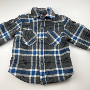Boys Target, fleece lined winter shirt/shacket, EUC, size 3,  