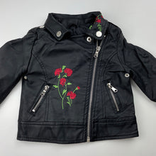 Load image into Gallery viewer, Girls URBAN REPUBLIC, embroidered faux leather jacket, EUC, size 2,  