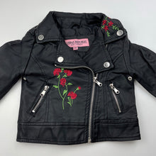 Load image into Gallery viewer, Girls URBAN REPUBLIC, embroidered faux leather jacket, EUC, size 2,  