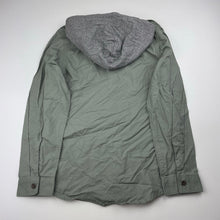 Load image into Gallery viewer, Boys Target, khaki cotton hooded shirt, EUC, size 10,  