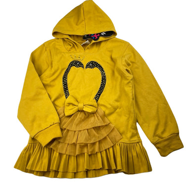 Girls ZIYIFANG, embellished hooded lightweight sweater, armpit to armpit: 35cm, shoulder to cuff: 39cm, NEW, size 6-7,  
