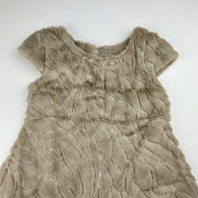 Load image into Gallery viewer, Girls Fanny Look, lined faux fur &amp; sequin dress, EUC, size 4, L: 52cm