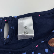 Load image into Gallery viewer, Girls Target, navy cotton long sleeve dress, EUC, size 10, L: 67cm