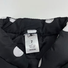 Load image into Gallery viewer, Girls H&amp;T, black &amp; white spot puffer vest, EUC, size 7,  