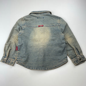 Boys COOKIE, stretch denim shirt, poppers, FUC, size 3,  