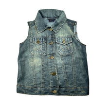 Load image into Gallery viewer, Boys Lilliput, distressed denim vest / jacket, GUC, size 7-8,  