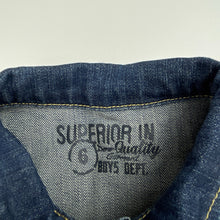 Load image into Gallery viewer, Boys Tex, blue denim jacket, poppers, GUC, size 6,  
