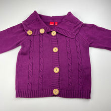 Load image into Gallery viewer, Girls Esprit, purple knitted cotton sweater/jumper, EUC, size 7,  