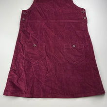 Load image into Gallery viewer, Girls CHEROKEE, maroon velour cotton casual dress, armpit to armpit: 40cm, EUC, size 10-12, L: 75cm