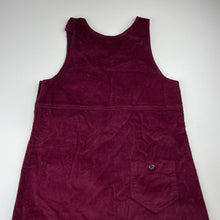 Load image into Gallery viewer, Girls CHEROKEE, maroon velour cotton casual dress, armpit to armpit: 40cm, EUC, size 10-12, L: 75cm