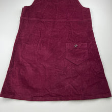 Load image into Gallery viewer, Girls CHEROKEE, maroon velour cotton casual dress, armpit to armpit: 40cm, EUC, size 10-12, L: 75cm