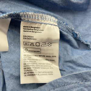 Girls H&M, chambray cotton long sleeve shirt dress, GUC, size 10, L: 69cm at front