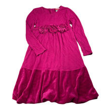 Load image into Gallery viewer, Girls CANDY STRIPES, stretchy long sleeve party dress, GUC, size 5, L: 61cm