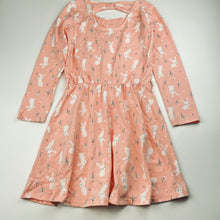 Load image into Gallery viewer, Girls Target, cotton long sleeve dress, rabbits, EUC, size 7, L: 65cm