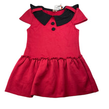 Load image into Gallery viewer, Girls Budingguo, fleece lined short sleeve dress, armpit to armpit: 33cm, NEW, size 6-7, L: 56cm