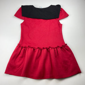 Girls Budingguo, fleece lined short sleeve dress, armpit to armpit: 33cm, NEW, size 6-7, L: 56cm
