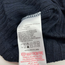 Load image into Gallery viewer, Girls Pumpkin Patch, navy ribbed long sleeve dress, EUC, size 7, L: 64cm