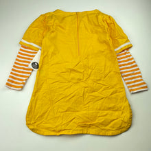 Load image into Gallery viewer, Girls Hide &amp; SEEK, yellow cotton long sleeve dress, NEW, size 5, L: 57cm