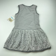 Load image into Gallery viewer, Girls BARBY'S, grey sleeveless dress, sequins, NEW, size 4, L: 49cm