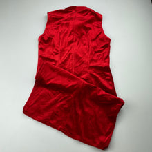 Load image into Gallery viewer, Girls red, velvet &amp; gold sequin dress, EUC, size 5, L: 63cm