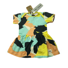 Load image into Gallery viewer, Girls Milk &amp; Masuki, organic cotton blend romper dress, colour field, NEW, size 000, L: 32cm