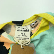 Load image into Gallery viewer, Girls Milk &amp; Masuki, organic cotton blend romper dress, colour field, NEW, size 000, L: 32cm