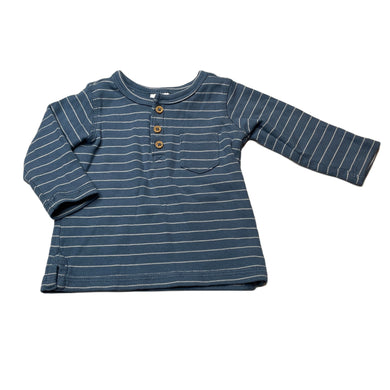 Boys Target, organic cotton blend henley top, EUC, size 000,  