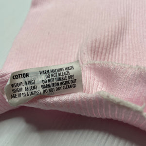Girls Bonds, set of 2 pink ribbed cotton singlet tops, GUC, size 00,  